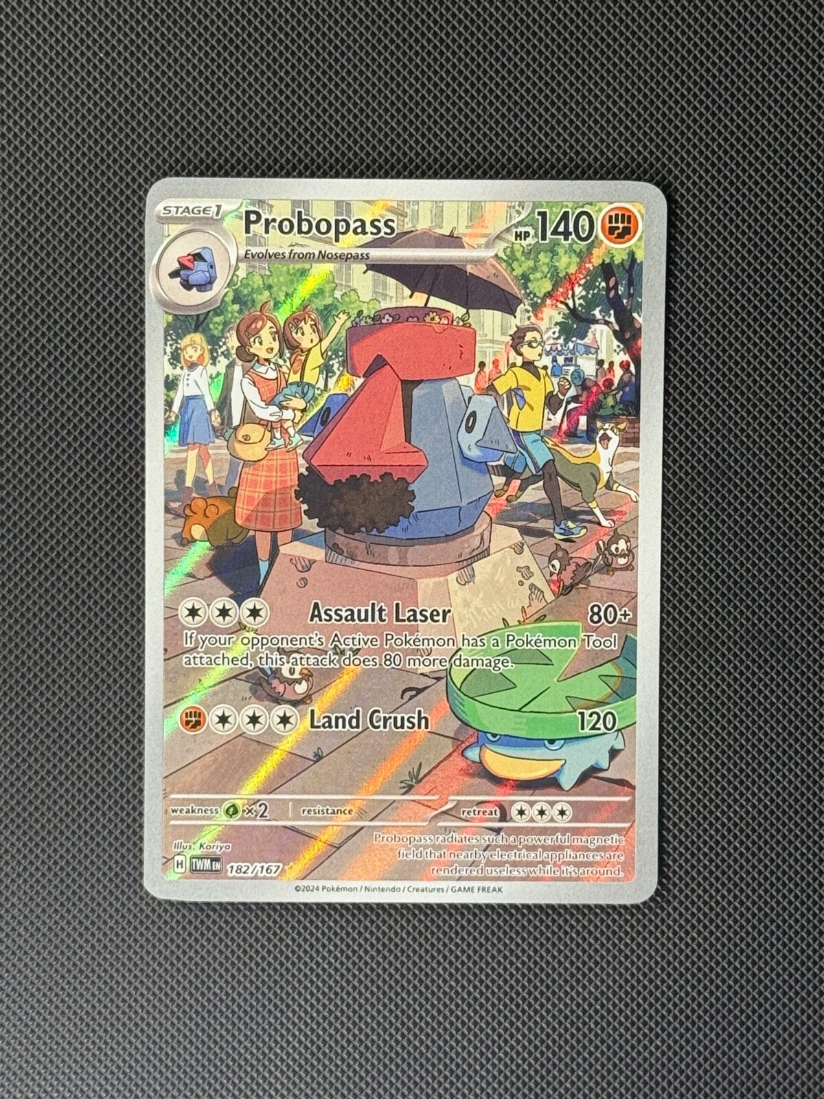 Probopass 182/167 IR Pokémon Card Sv06: Twilight Masquerade Holo NM0