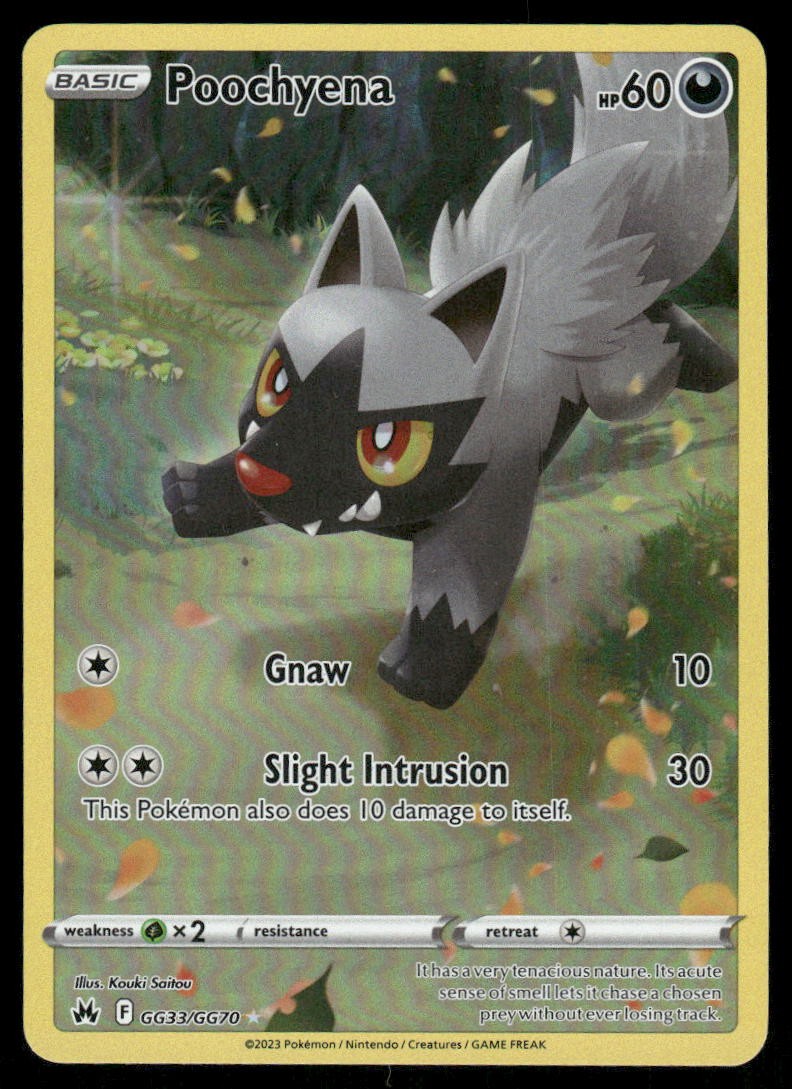 Pokemon Cards Poochyena GG33/GG70 Crown Zenith Galarian Gallery Holo NM *30