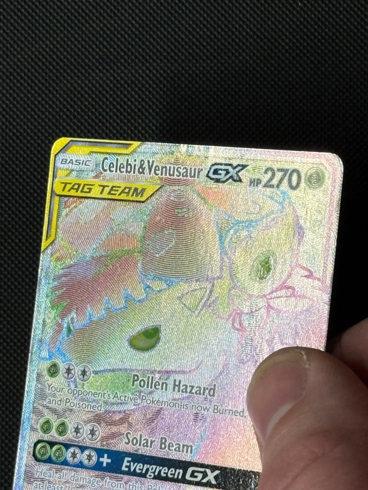 Celebi & Venusaur GX 182/181 Pokémon Card Sun & Moon Team Up Tag Team1