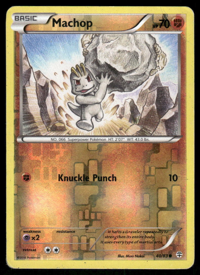Pokemon Cards Machop 40/83 Reverse Holo Generations MP0