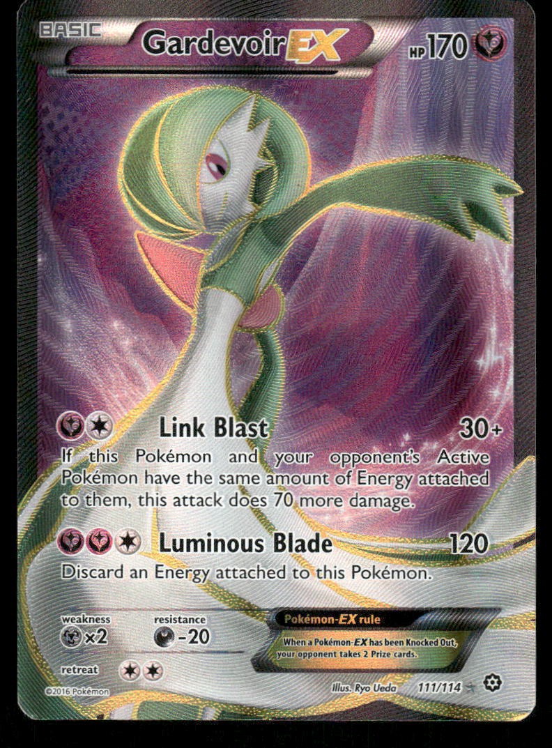 Pokemon Cards Gardevoir EX 111/114 Steam Siege Rare Ultra LP0