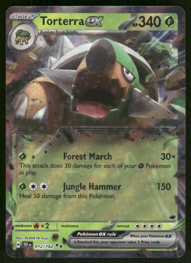 Pokemon Cards Torterra ex 012/162 Temporal Forces Double Rare NM *20