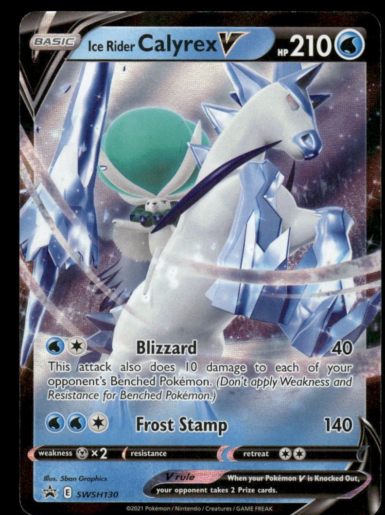 Pokemon Cards Ice Rider Calyrex V SWSH130 SWSH Black Star Promo NM0