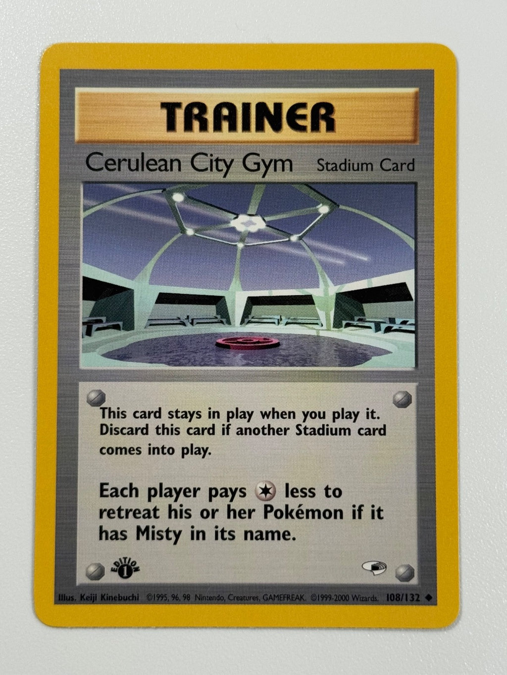 Pokémon Cards Cerulean City Gym 108/132 1ST EDITION Gym Heroes WOTC Uncommon0