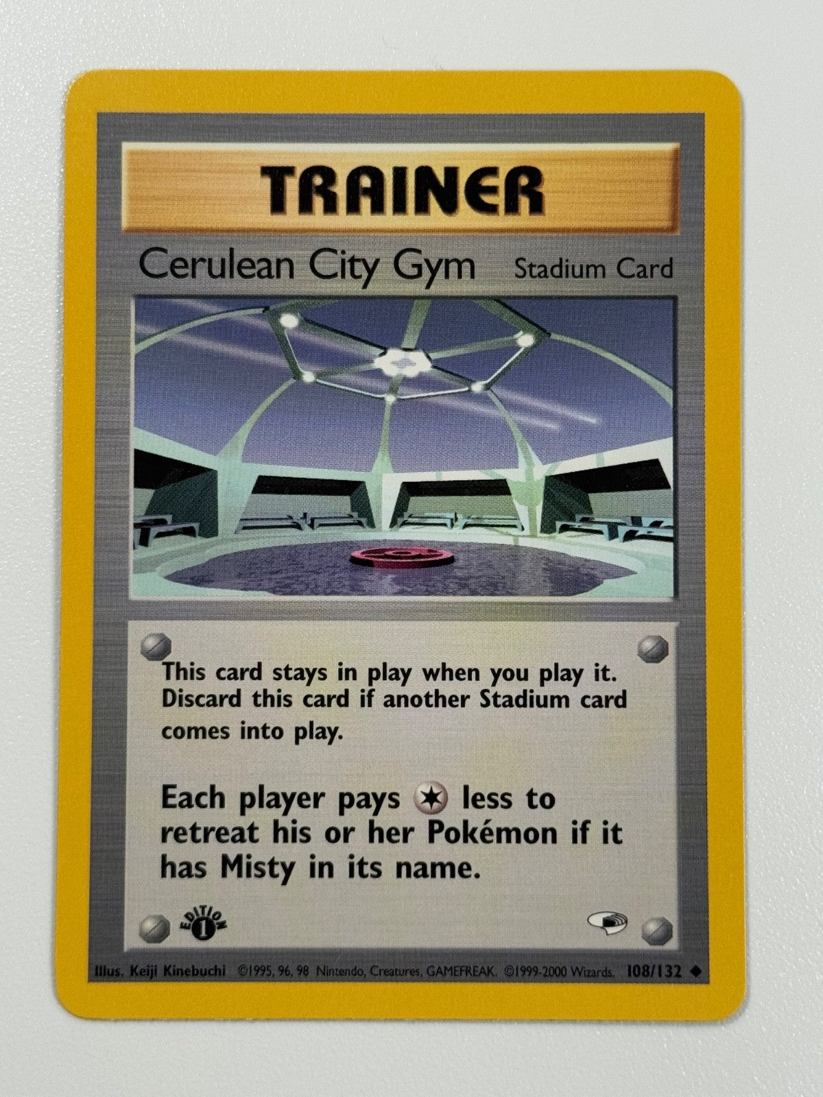 Pokémon Cards Cerulean City Gym 108/132 1ST EDITION Gym Heroes WOTC Uncommon0