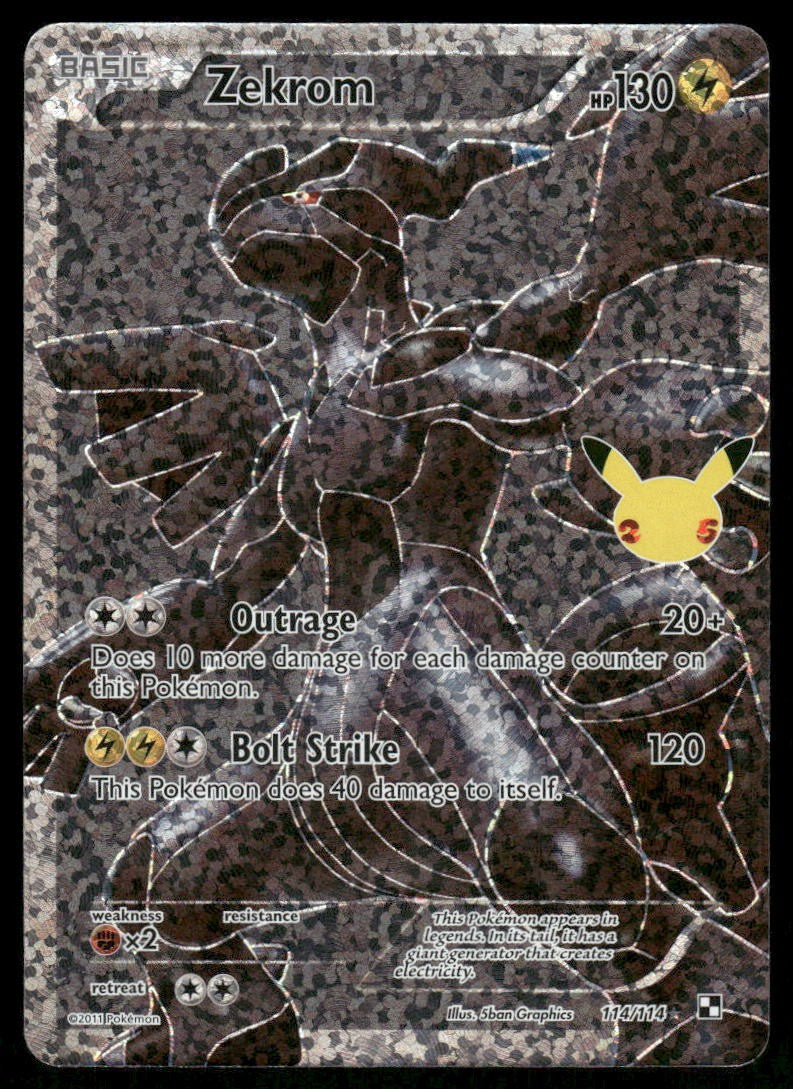 Pokemon Cards Zekrom 114/114 Celebrations: Classic Collection NM0