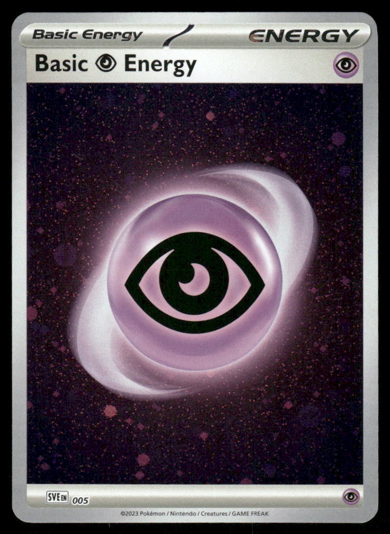 Pokemon Cards Basic Psychic Energy 005 Scarlet & Violet HOLO Common NM0
