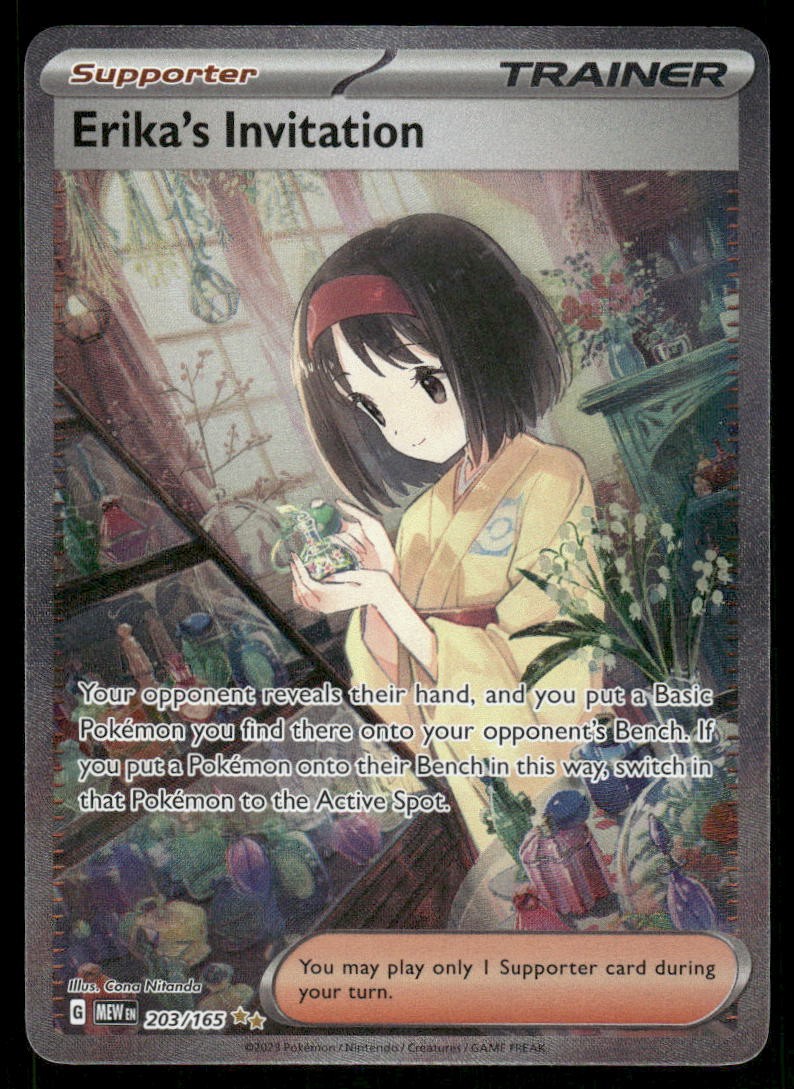 Pokemon Cards Erika's Invitation 203/165 151 Special Illustration Rare NM0
