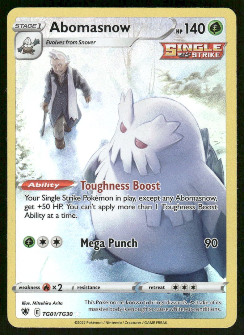 Pokemon Cards Abomasnow TG01/TG30 Astral Radiance Trainer Gallery Holo NM *20
