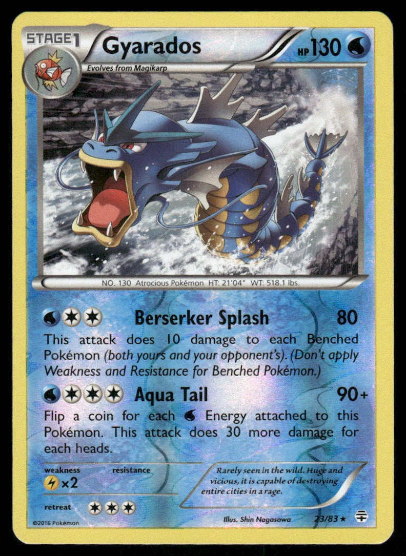 Pokemon Cards Gyarados 23/83 Reverse Holo Generations NM0