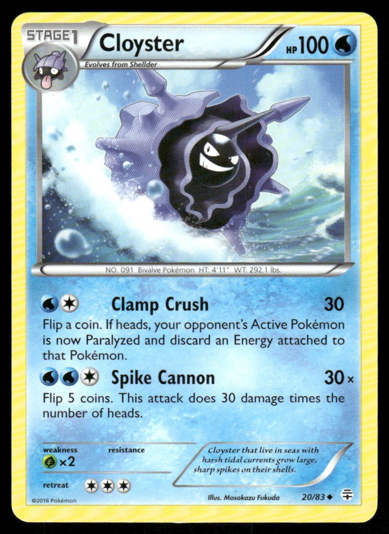 Pokemon Cards Cloyster 20/83 Generations Uncommon NM0