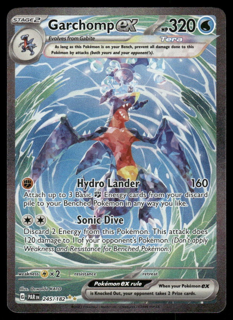 Pokemon Cards Garchomp ex 245/182 Paradox Rift Special Illustration Rare NM *20