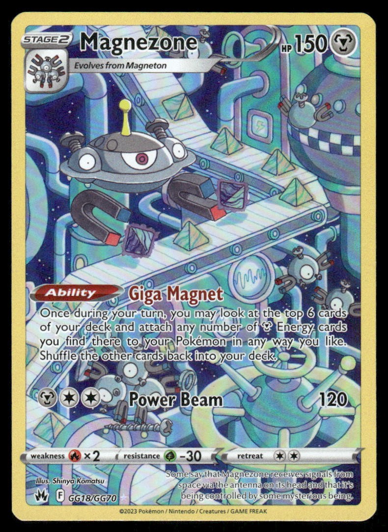 Pokemon Cards Magnezone GG18/GG70 Crown Zenith Galarian Gallery Holo NM0
