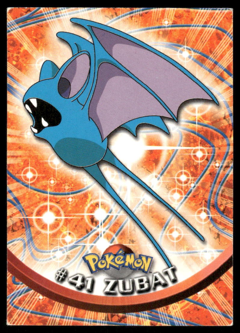 Pokemon Cards Zubat #41 Topps Trading Cards Series 1 LP *20