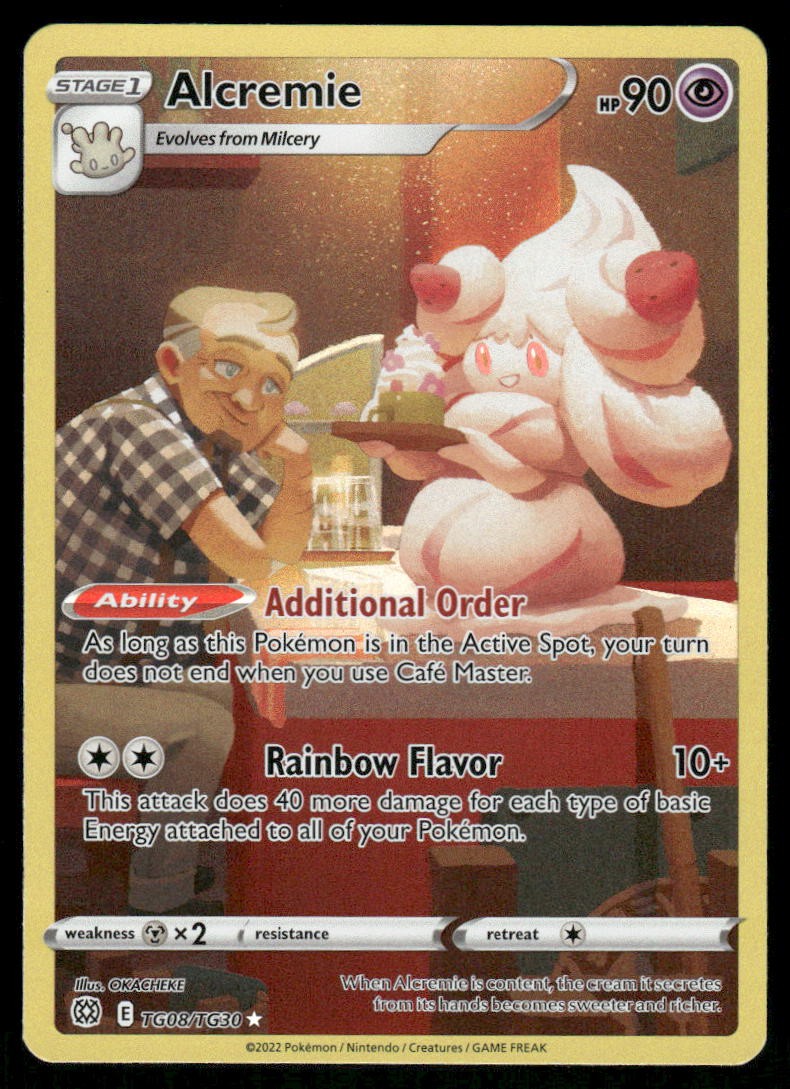 Pokemon Cards Alcremie TG08/TG30 Brilliant Stars Trainer Gallery Holo NM0