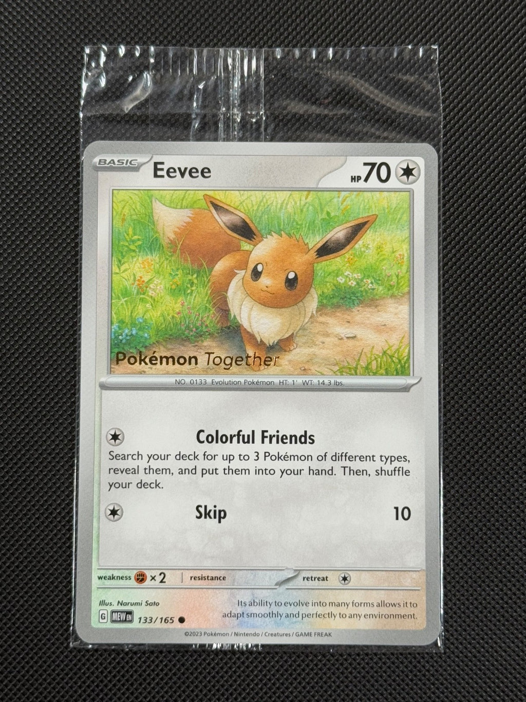 Pikachu 025/165 & Eevee 133/165 POKEMON TOGETHER Pokémon Card Sealed Poké Post4