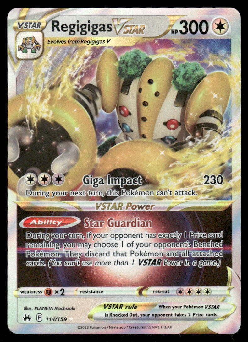 Pokemon Cards Regigigas VSTAR 114/159 Crown Zenith Holo Rare VSTAR NM *20