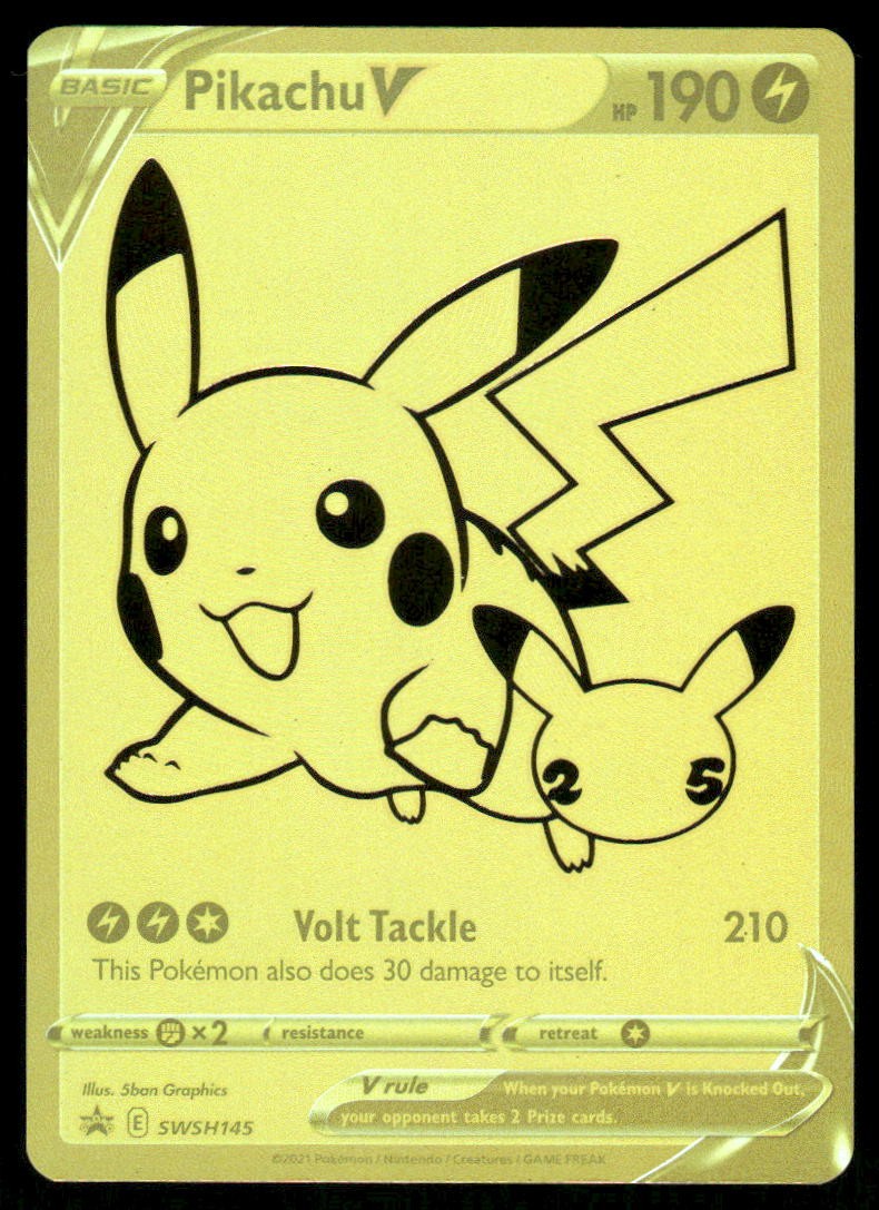 Pokemon Cards Pikachu V SWSH145 SWSH Black Star Promo NM0