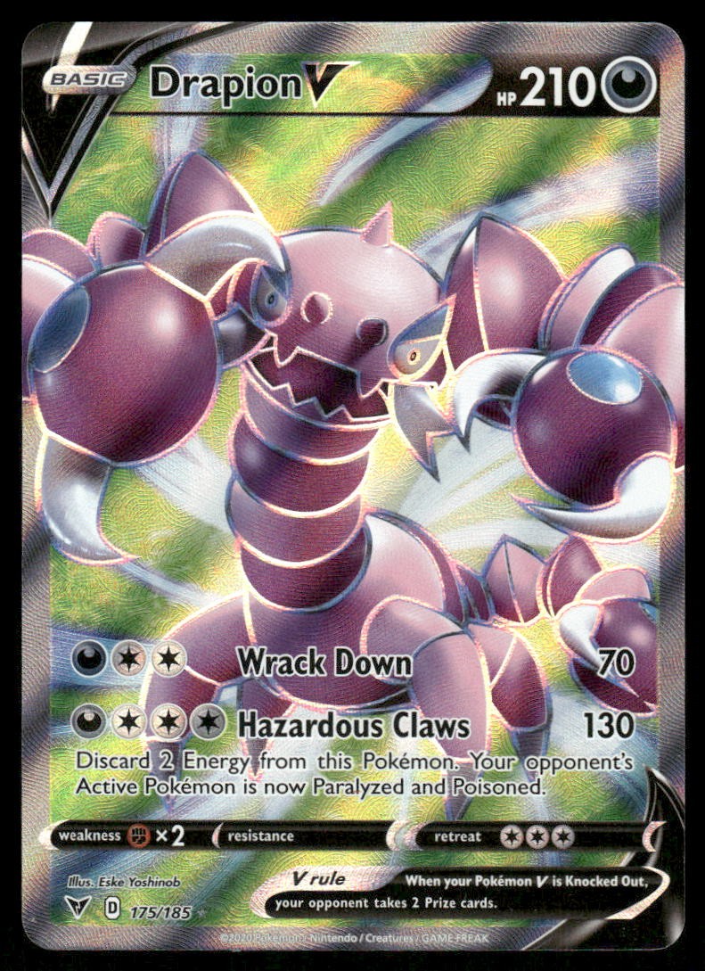 Pokemon Cards Drapion V 175/185 Vivid Voltage Rare Ultra NM0