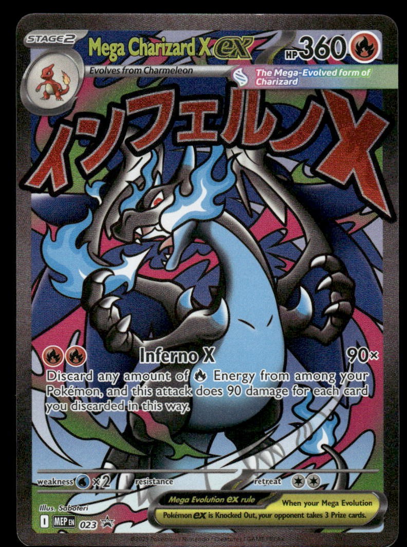 Pokemon Cards Mega Charizard X ex 023 Mega Evolutions Promo NM0