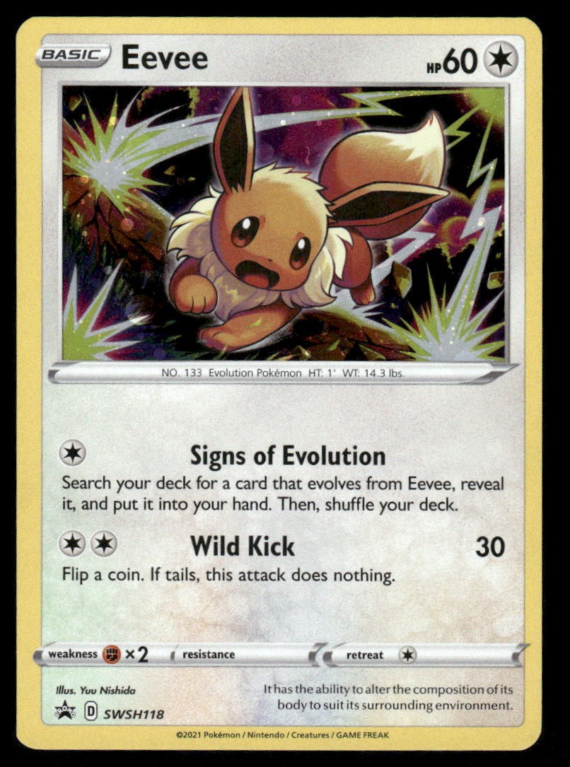 Pokemon Cards Eevee SWSH118 SWSH Black Star Promo NM0