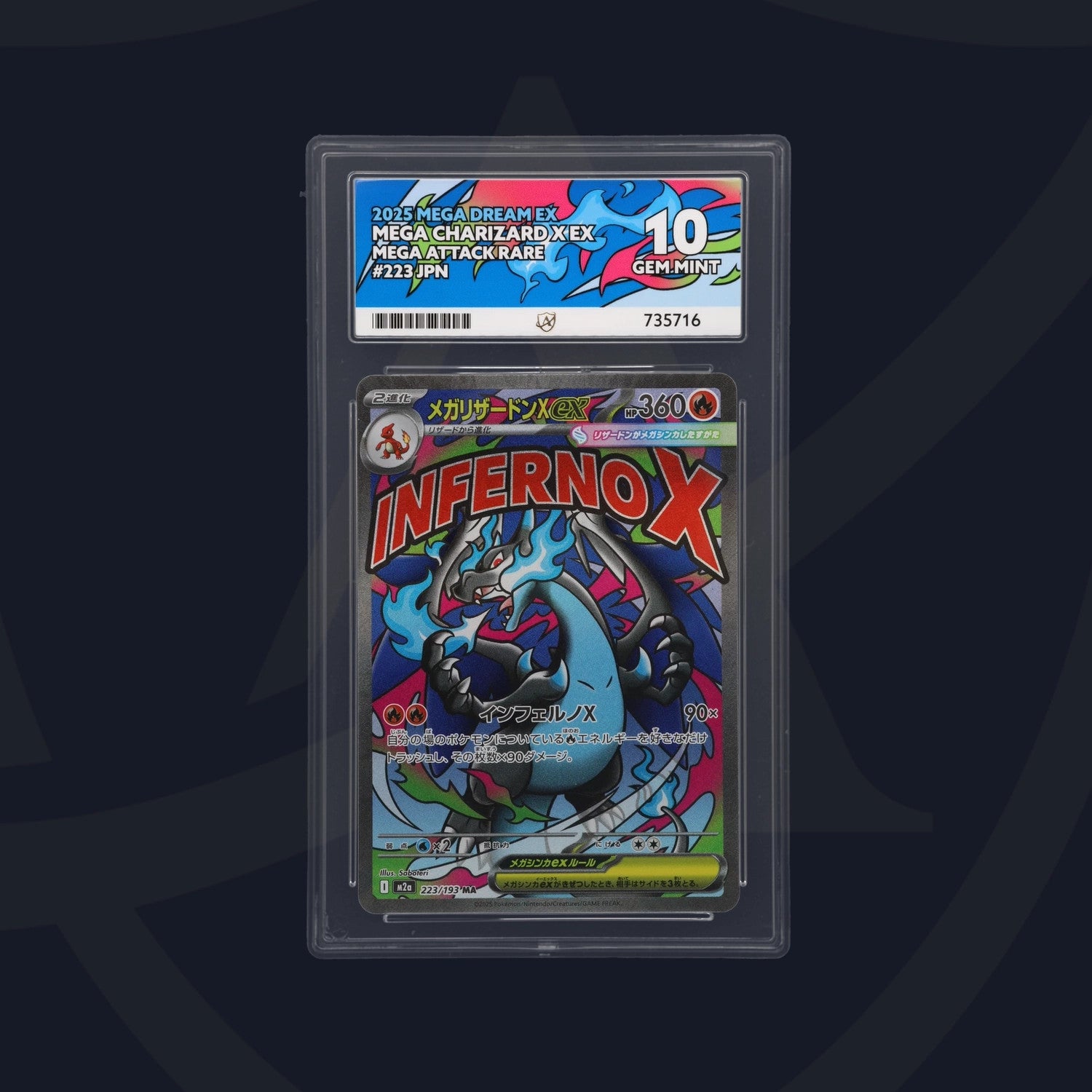 Pokemon Cards Mega Charizard X ex 223/193 ACE 10 MEGA Dream ex Japanese GEM MINT0