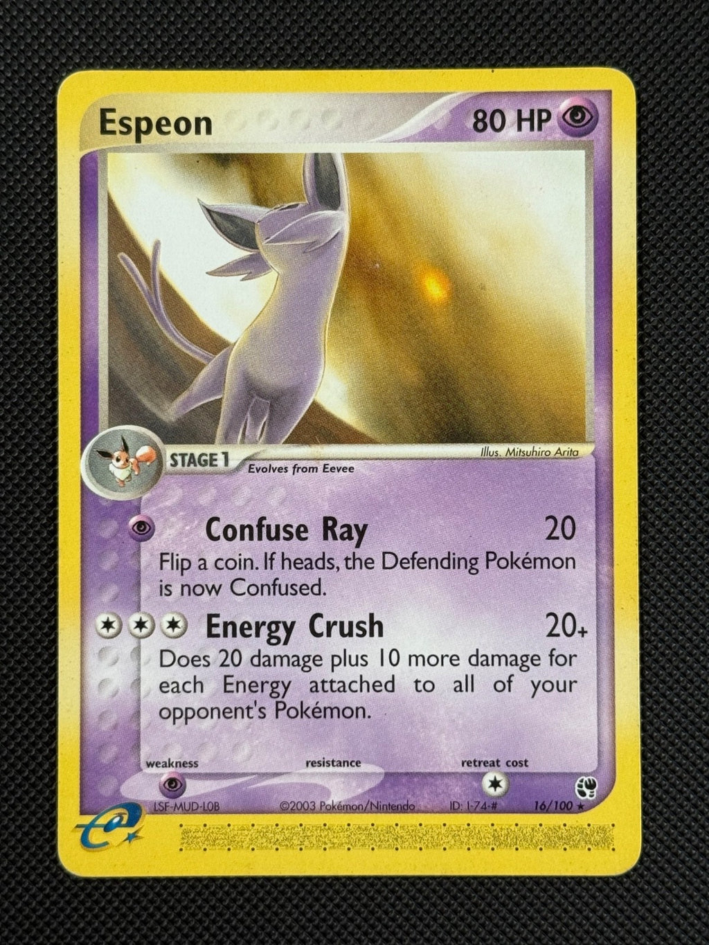 Espeon 16/100 REGULAR Pokémon Card EX Sandstorm Non Holo Rare0