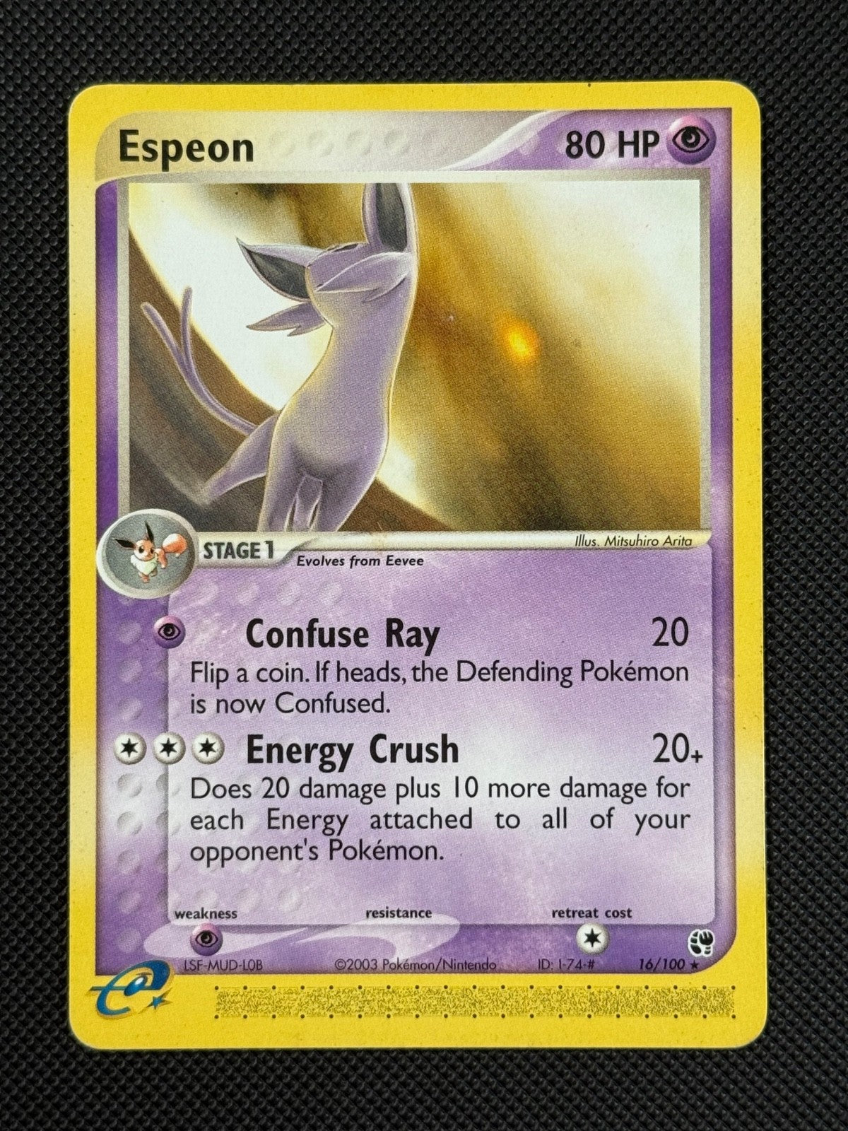 Espeon 16/100 REGULAR Pokémon Card EX Sandstorm Non Holo Rare0