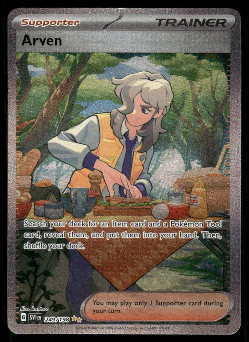 Pokemon Cards Arven 249/198 Scarlet & Violet Special Illustration Rare NM0