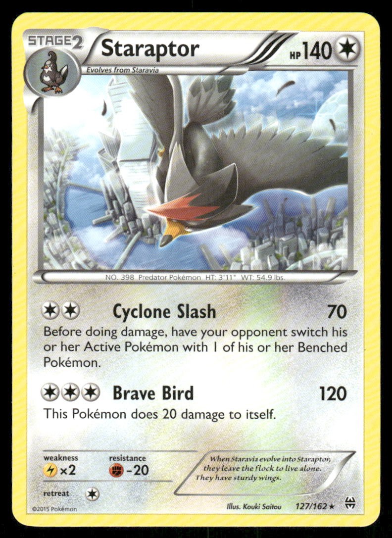 Pokemon Cards Staraptor 127/162 BREAKthrough XY Rare NM0