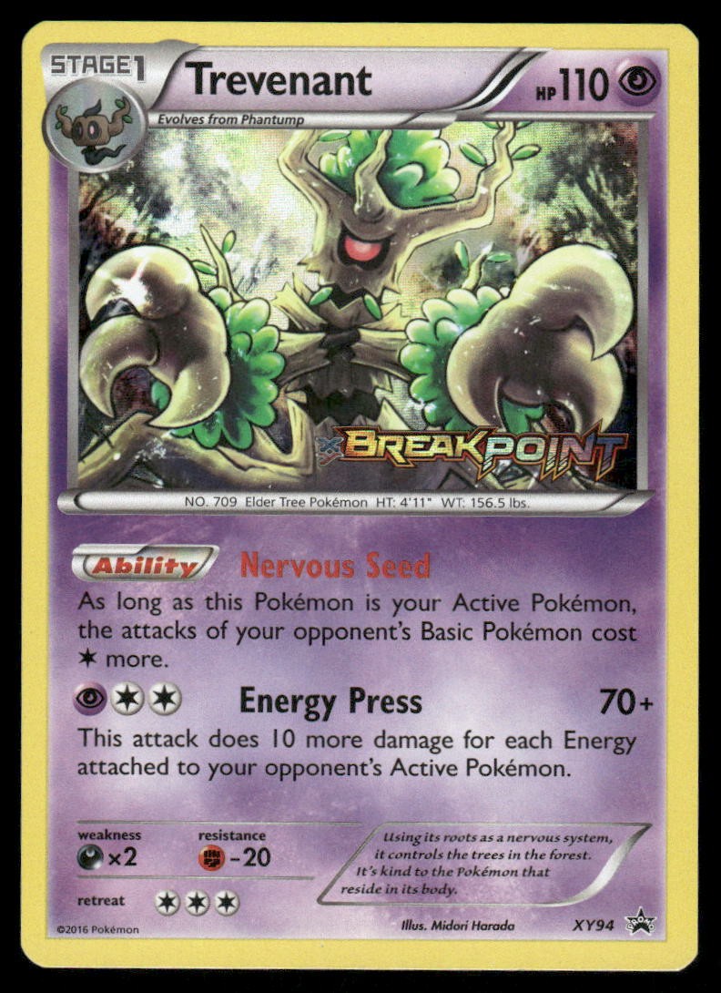 Pokemon Cards Trevenant XY94 XY Black Star Promos Promo NM *30