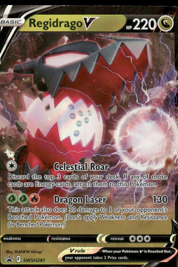 Pokemon Cards Regidrago V SWSH281 SWSH Black Star Promo LP0