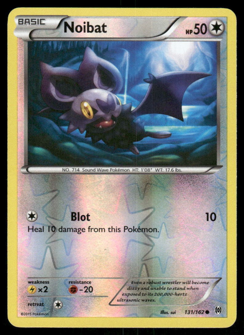 Pokemon Cards Noibat 131/162 Reverse Holo BREAKthrough XY NM0