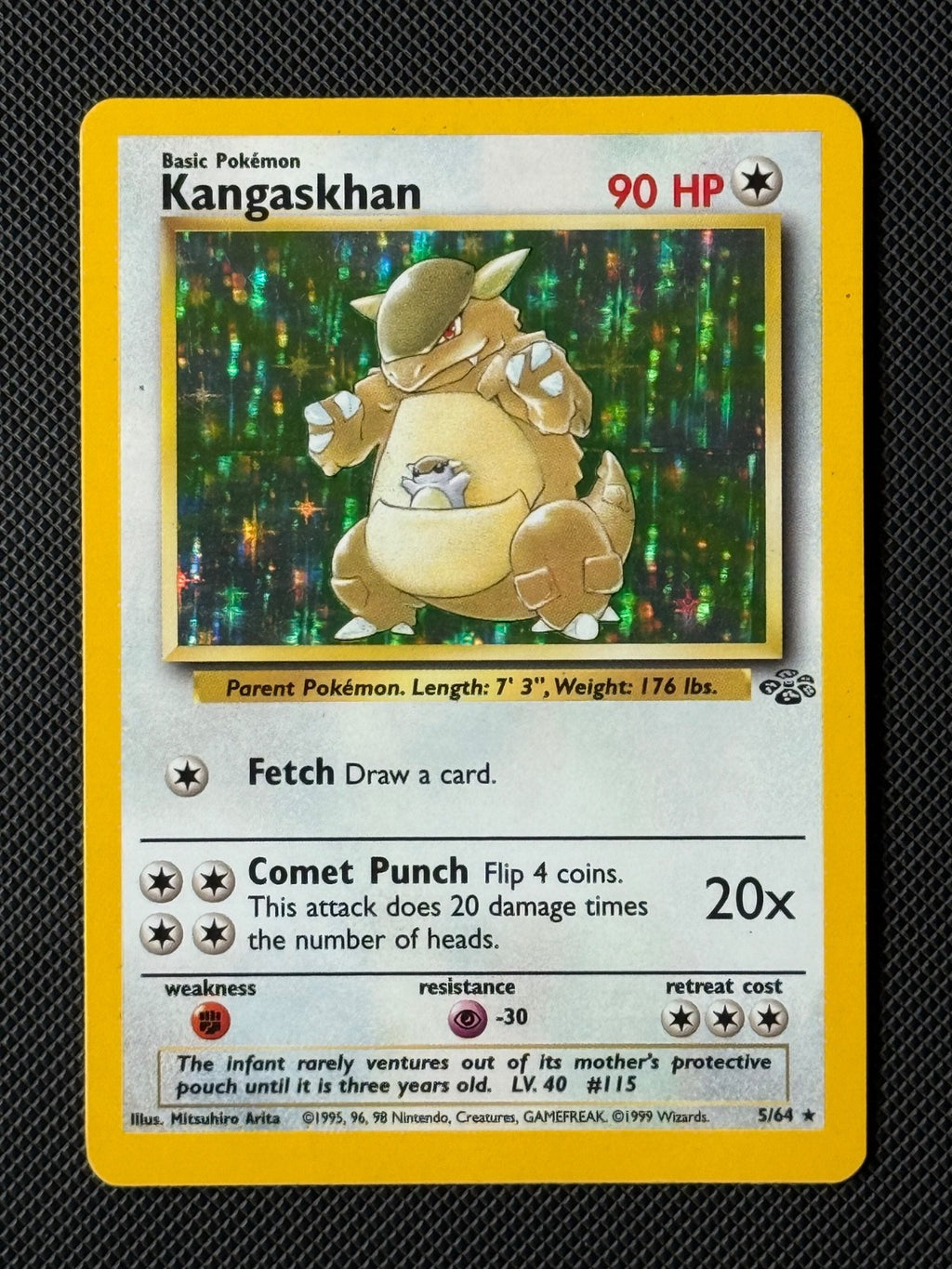 Kangaskhan 5/64 Holo Pokémon Card Jungle WOTC HOLO Rare0