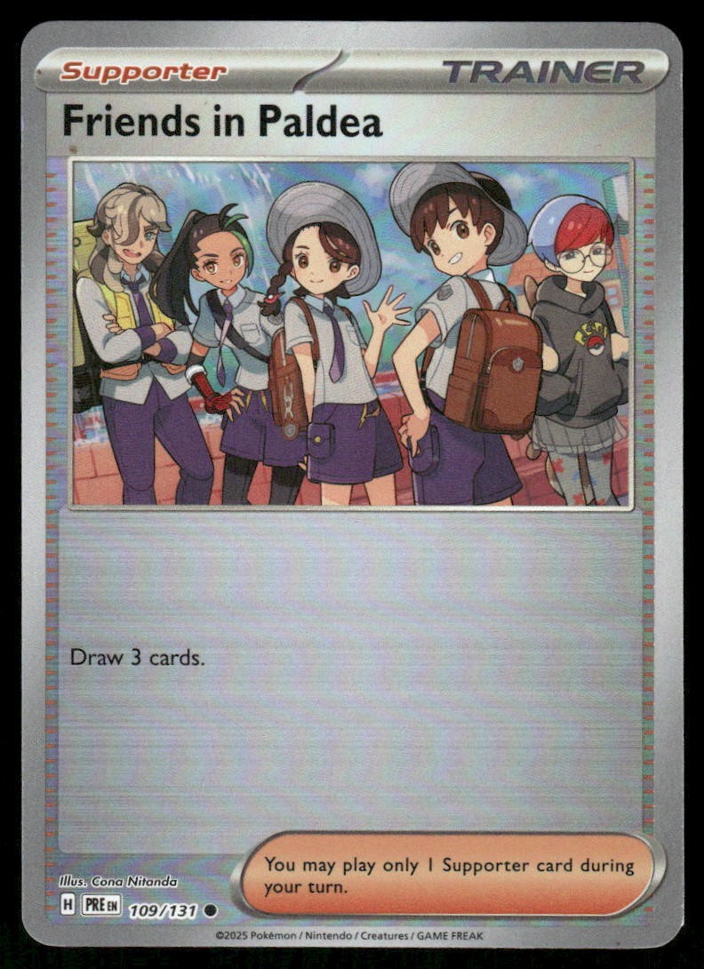 Pokemon Cards Friends in Paldea 109/131 Reverse Holo Prismatic Evolutions NM0