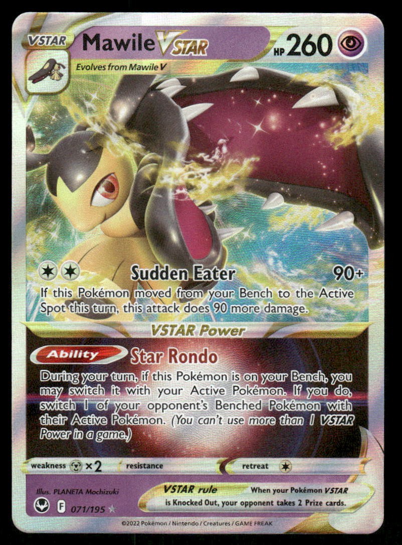 Pokemon Cards Mawile VSTAR 071/195 Silver Tempest Holo Rare VSTAR NM *50