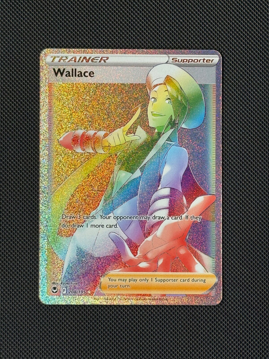 Wallace 208/195 Secret Pokémon Card Swsh12: Silver Tempest Holo Trainer NM0