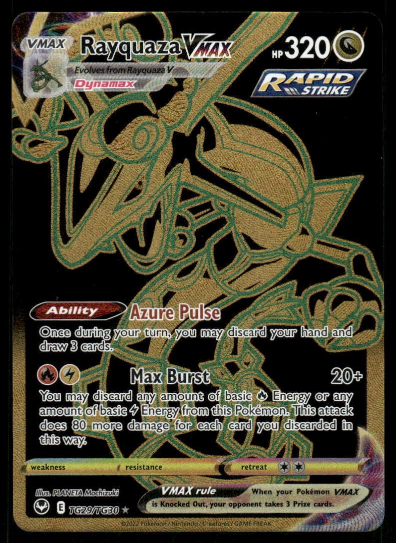 Pokemon Cards Rayquaza VMAX TG29/TG30 Silver Tempest Trainer Gallery NM0