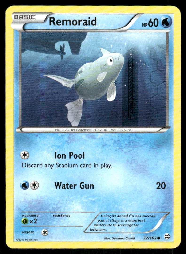 Pokemon Cards Remoraid 32/162 BREAKthrough XY Common NM0