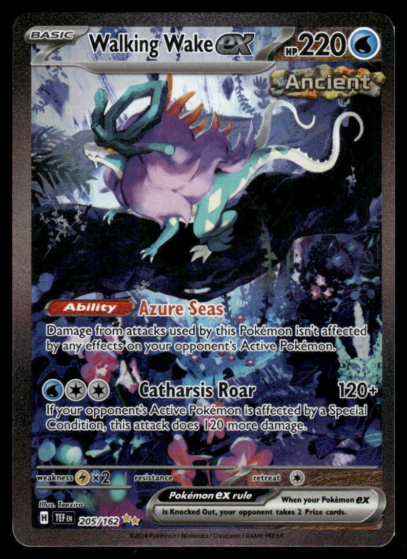 Pokemon Cards Walking Wake ex 205/162 Temporal Forces NM0