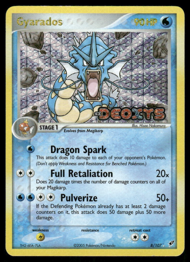 Pokemon Cards Gyarados 8/107 Deoxys STAMPED Holo Rare NM0