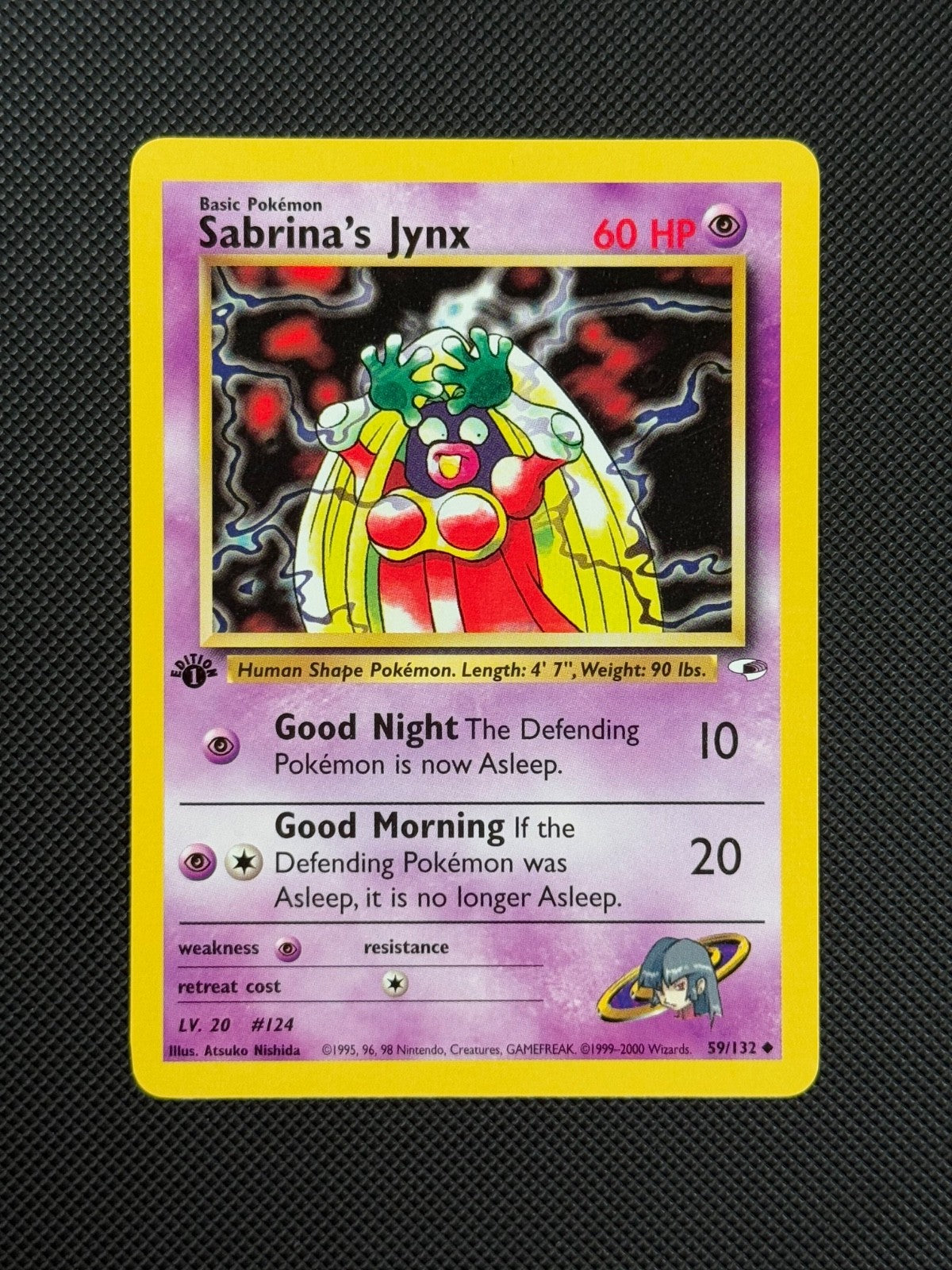 Pokémon Cards Sabrina's Jynx 59/132 1ST EDITION Gym Heroes WOTC Uncommon1
