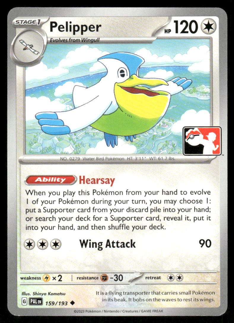 Pokemon Cards Pelipper 159/193 Prize Pack Series Cards Uncommon NM *10