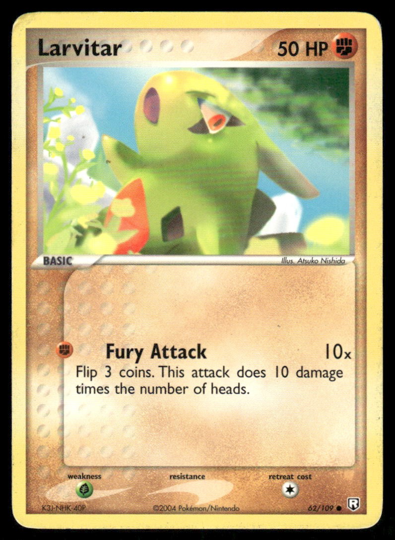 Pokemon Cards Larvitar 62/109 Team Rocket Returns Common MP0