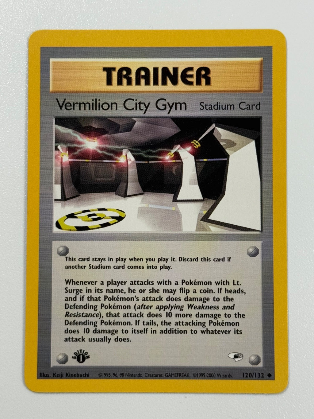 Pokémon Cards Vermillion City Gym 120/132 1ST EDITION Gym Heroes WOTC Uncommon0