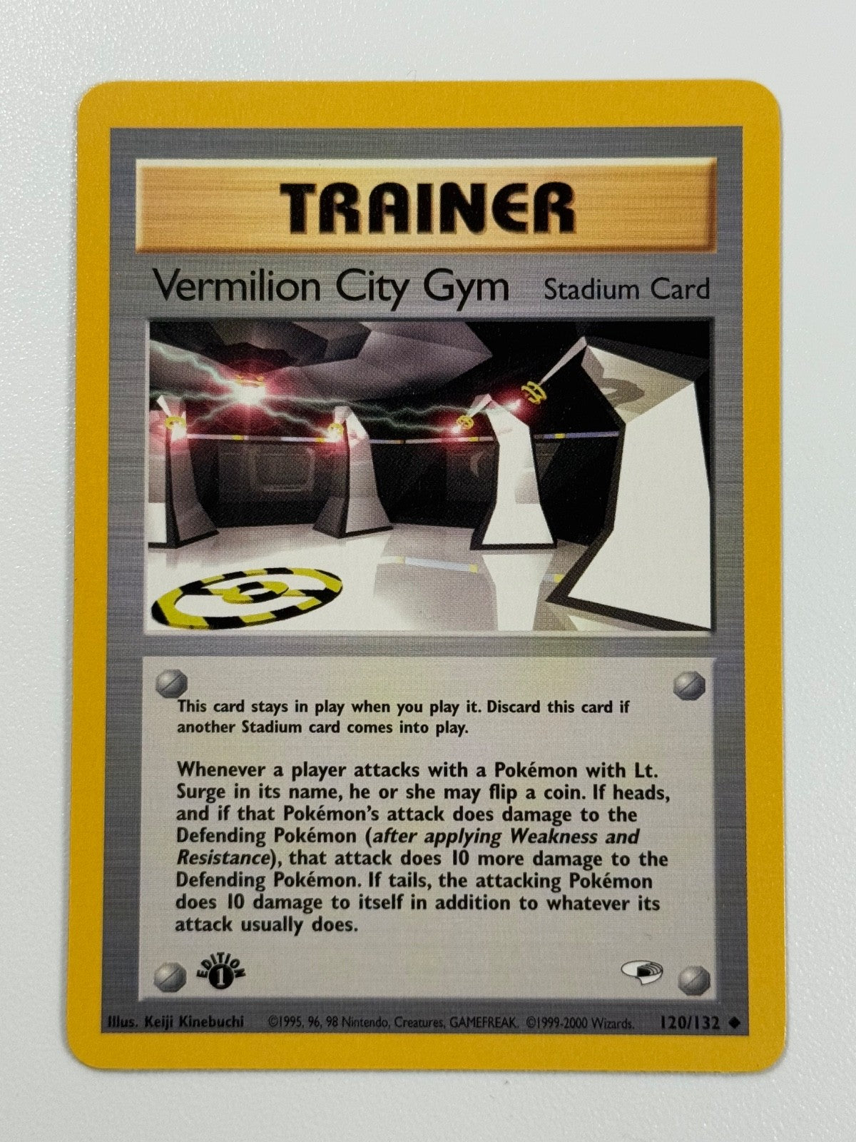 Pokémon Cards Vermillion City Gym 120/132 1ST EDITION Gym Heroes WOTC Uncommon0