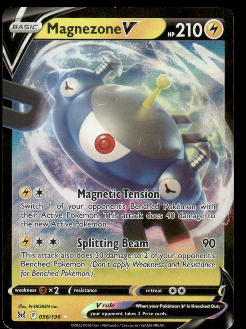 Pokemon Cards Magnezone V 056/196 Lost Origin Holo Rare V LP0