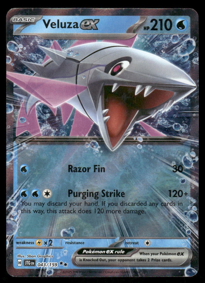 Pokemon Cards Veluza ex 043/159 Journey Together Double Rare NM0