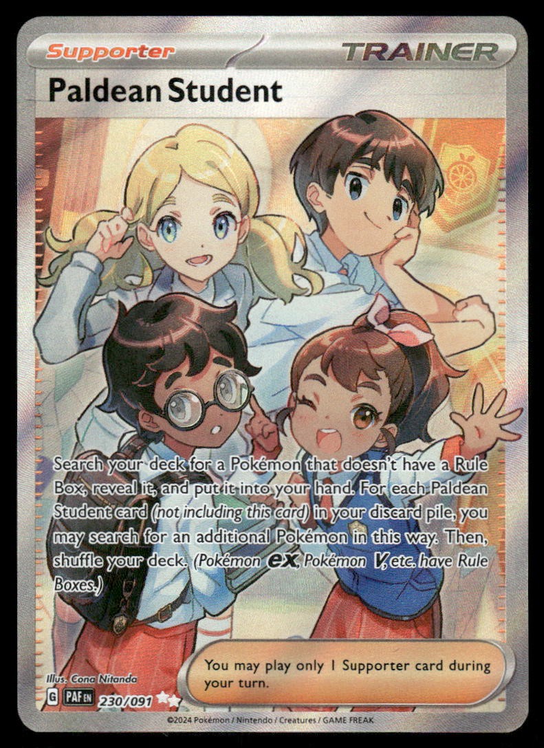 Pokemon Cards Paldean Student 230/091 Paldean Fates Ultra Rare NM0
