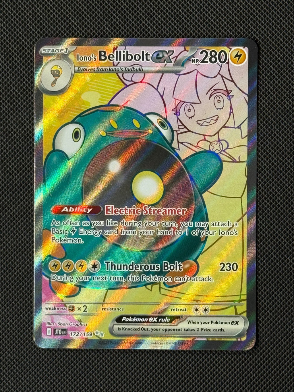 Iono's Bellibolt ex 172/159 Pokémon Card Journey Together NM0